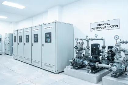 Municipal pump station VFD room